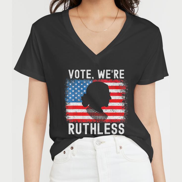 Womenn Vote Were Ruthless Womenn Feminist Women V-Neck T-Shirt