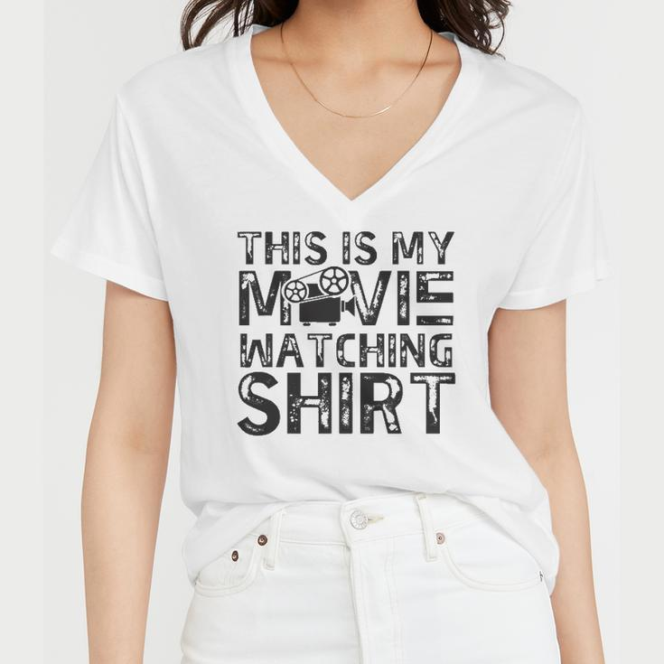 This Is My Movie Watching Family Moving Night Women V-Neck T-Shirt