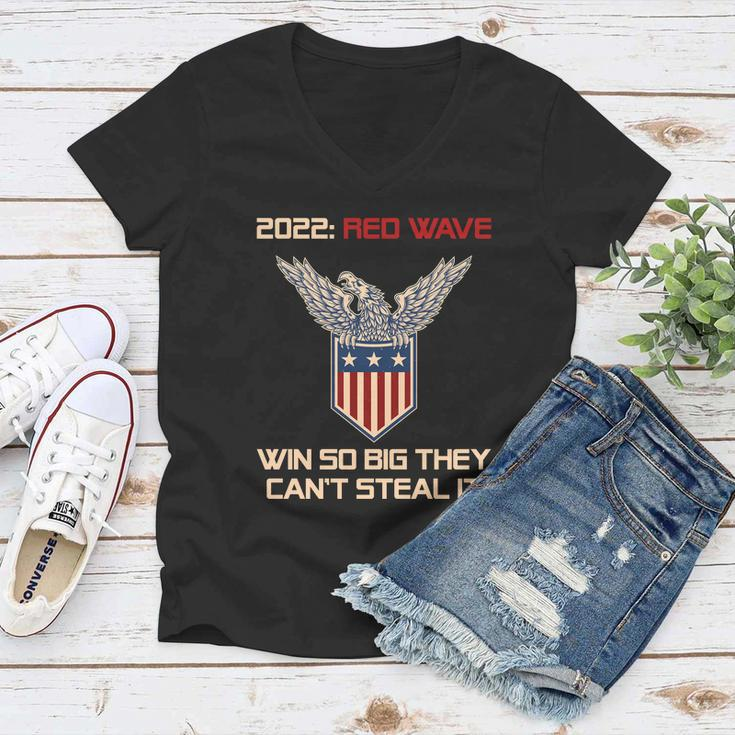 2022 Red Wave Conservative Republican Elections Women V-Neck T-Shirt