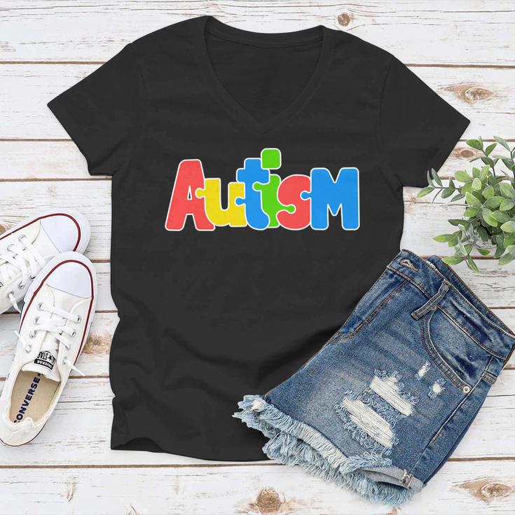 Autism Tshirt V2 Women V-Neck T-Shirt