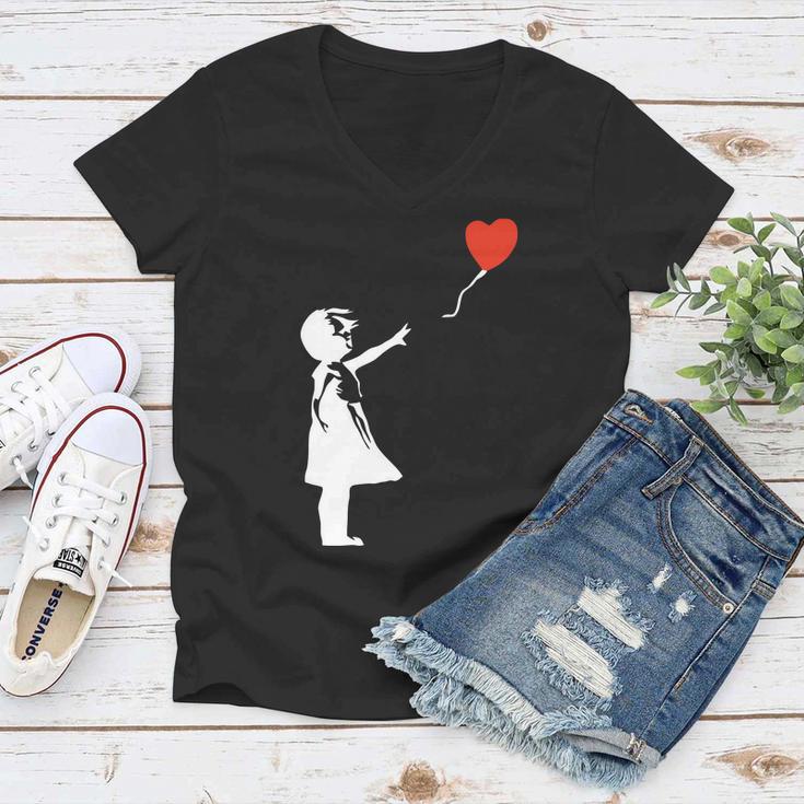 Banksy Style Women V-Neck T-Shirt