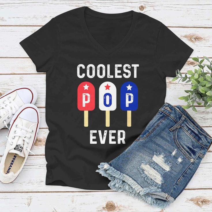 Best Dad Ever Cool For 4Th Of July Women V-Neck T-Shirt