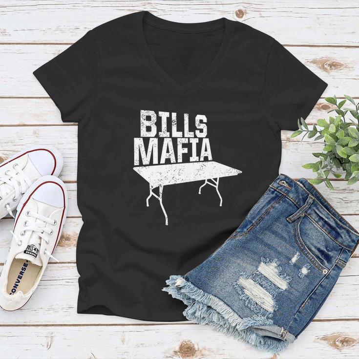 Bills Mafia Funny Table Women V-Neck T-Shirt