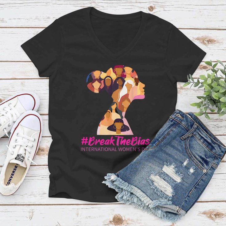 Break The Bias International Womens Day 2022 Gift For Women Tshirt Women V-Neck T-Shirt