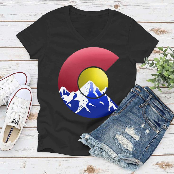 Colorado Mountains Tshirt Women V-Neck T-Shirt