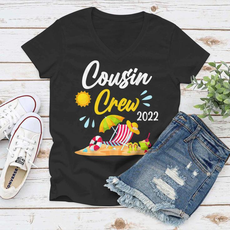 Cousin Crew 2022 Summer Vacation Beach Matching Family V3 Women V-Neck T-Shirt