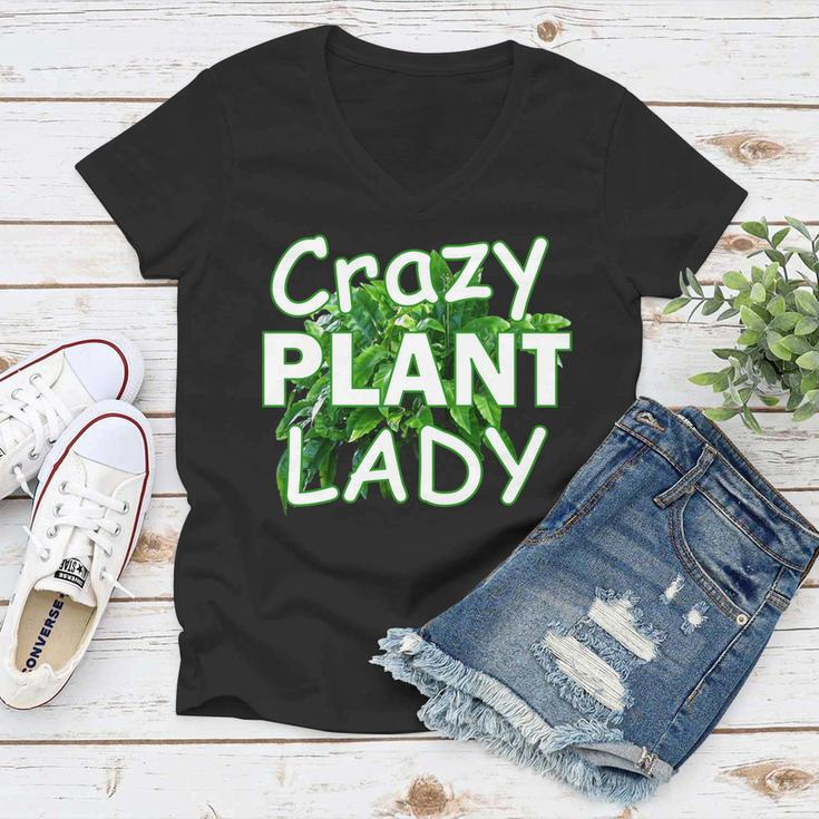 Crazy Plant Lady V2 Women V-Neck T-Shirt