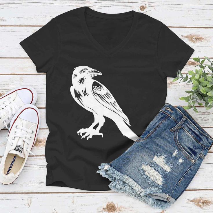 Crow Funny Halloween Quote Women V-Neck T-Shirt