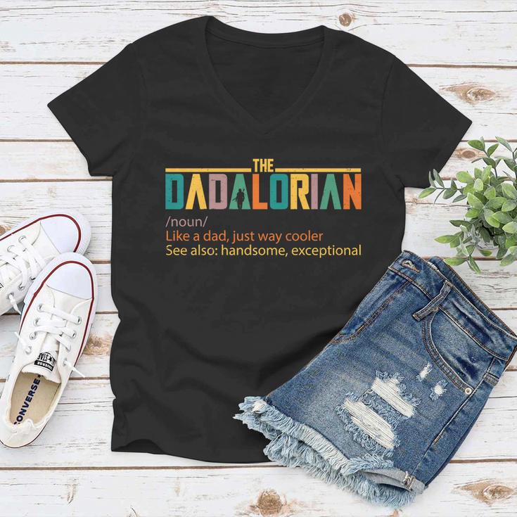 Dadalorian Definition Like A Dad But Way Cooler Tshirt Women V-Neck T-Shirt