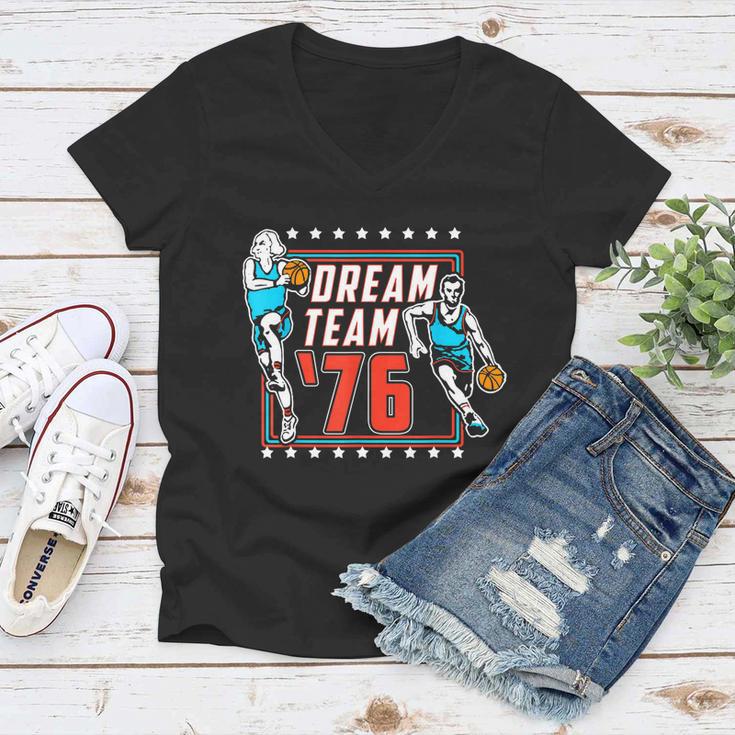 Dream Team America Patriot Proudly Celebrating 4Th Of July Women V-Neck T-Shirt