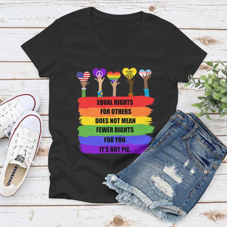 Equal Rights For Others Lgbt Pride Month Women V-Neck T-Shirt