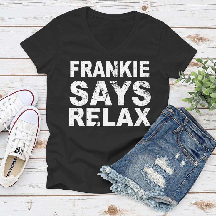 Frankie Says Relax Tshirt Women V-Neck T-Shirt