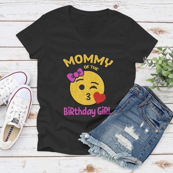 Funny Mom Of The Birthday Girl Omg Its My Birthday Women V-Neck T-Shirt