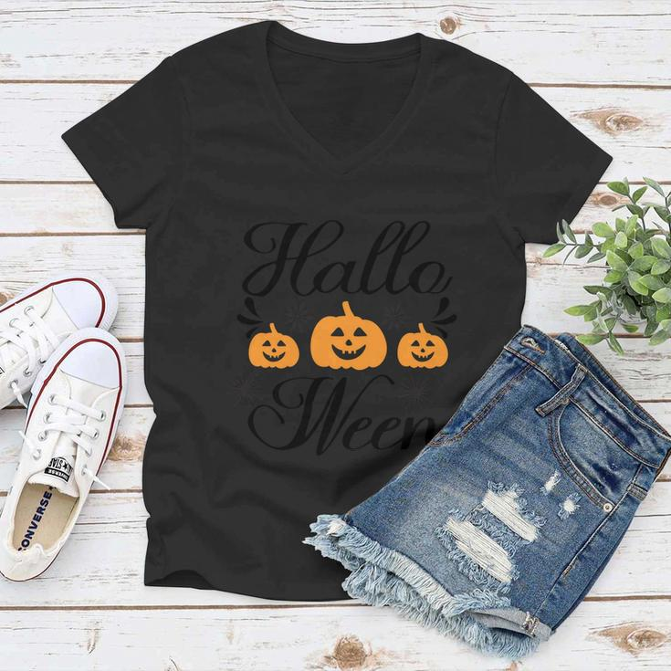 Halloween Pumpkin Halloween Quote V2 Women V-Neck T-Shirt