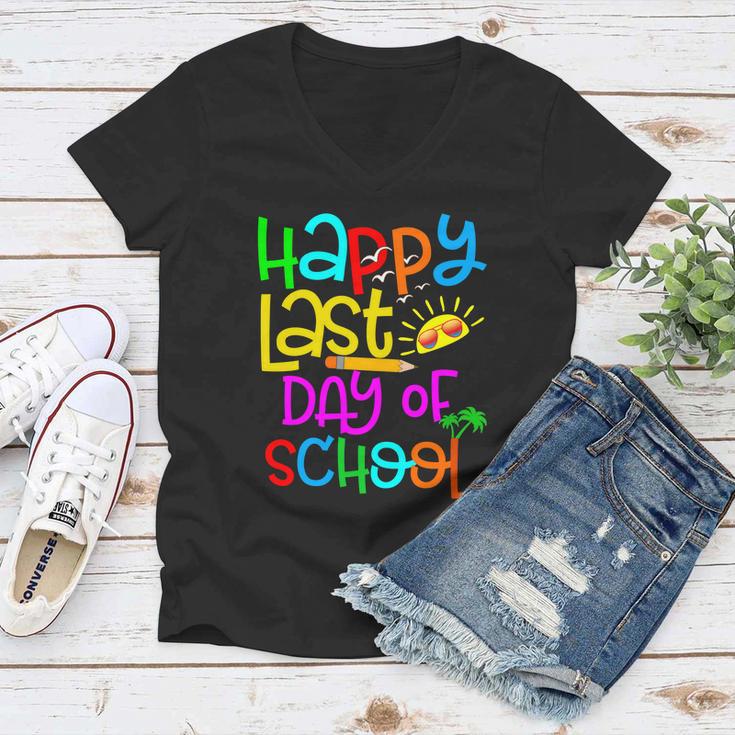 Happy Last Day Of School Teacher Student Graduation Gift V2 Women V-Neck T-Shirt