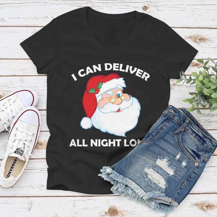 I Can Deliver All Night Long X-Mas Bad Santa Tshirt Women V-Neck T-Shirt