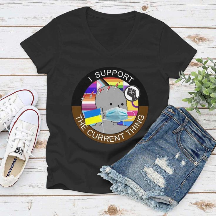 I Support The Current Thing Tshirt V2 Women V-Neck T-Shirt