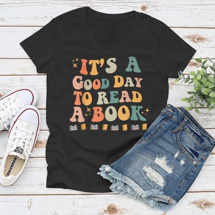 Its A Good Day To Read Book Funny Library Reading Lovers  Women V-Neck T-Shirt