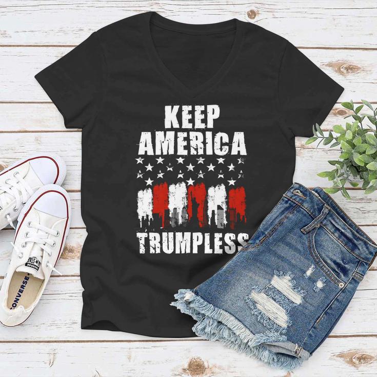 Keep America Trumpless Anti Donald Trump Women V-Neck T-Shirt