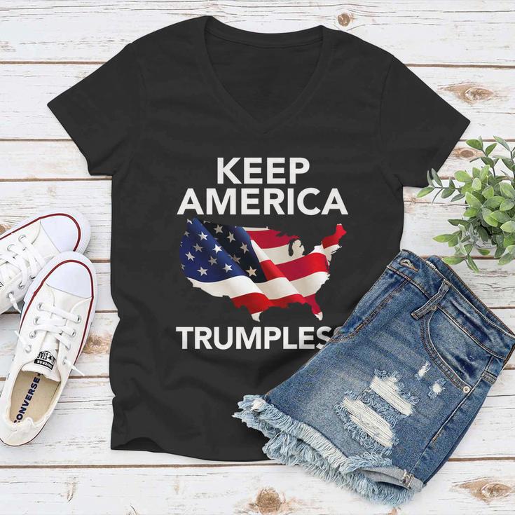 Keep America Trumpless Funny Gift V4 Women V-Neck T-Shirt