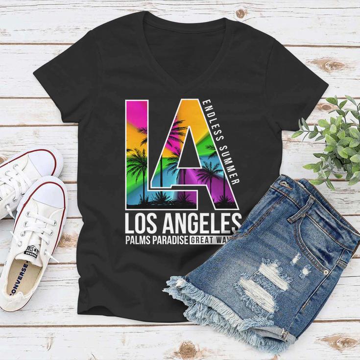 Los Angeles Endless Summer Women V-Neck T-Shirt