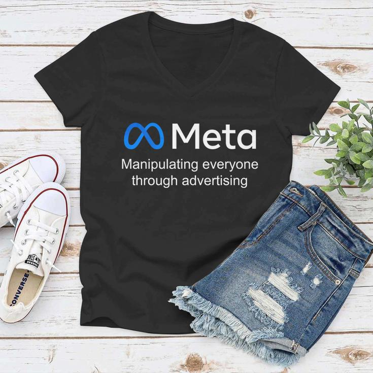 Meta Manipulating Everyone Through Advertising Women V-Neck T-Shirt