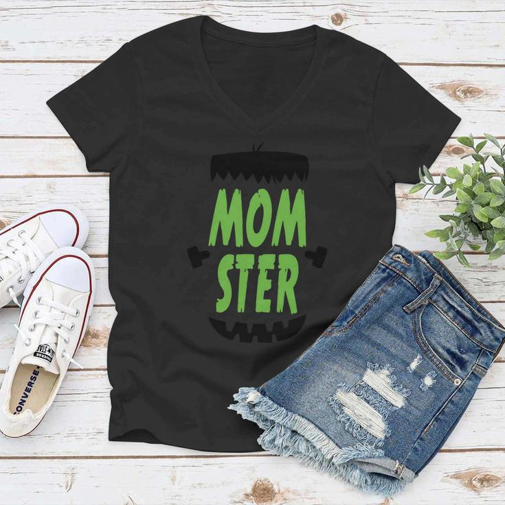 Momster Funny Halloween Quote Women V-Neck T-Shirt