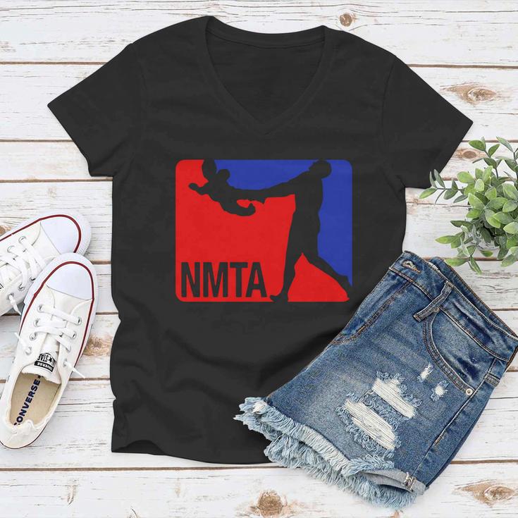 National Midget Tossing Association Funny Women V-Neck T-Shirt