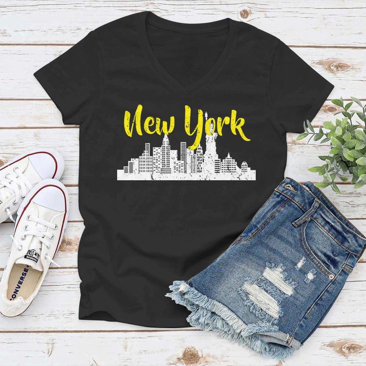 New York City Logo V2 Women V-Neck T-Shirt