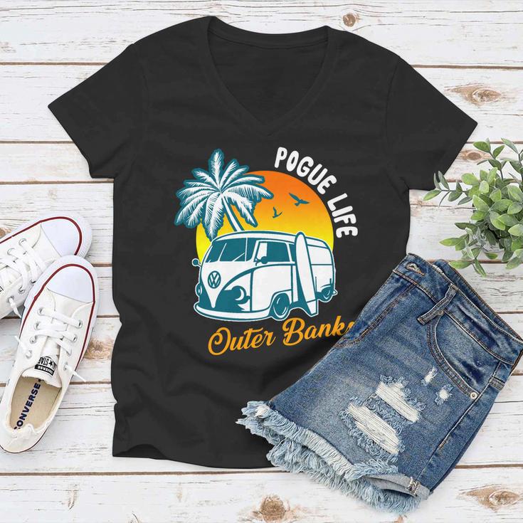 Pogue Life Banks Bronco Van Outer Tshirt Women V-Neck T-Shirt