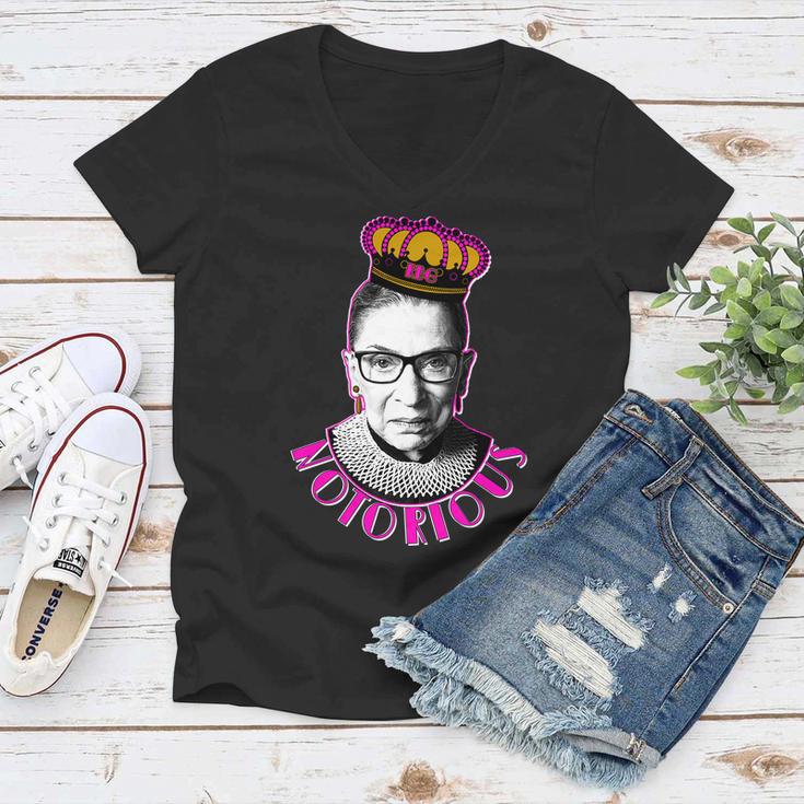 Queen Notorious Rbg Ruth Bader Ginsburg Tribute Women V-Neck T-Shirt