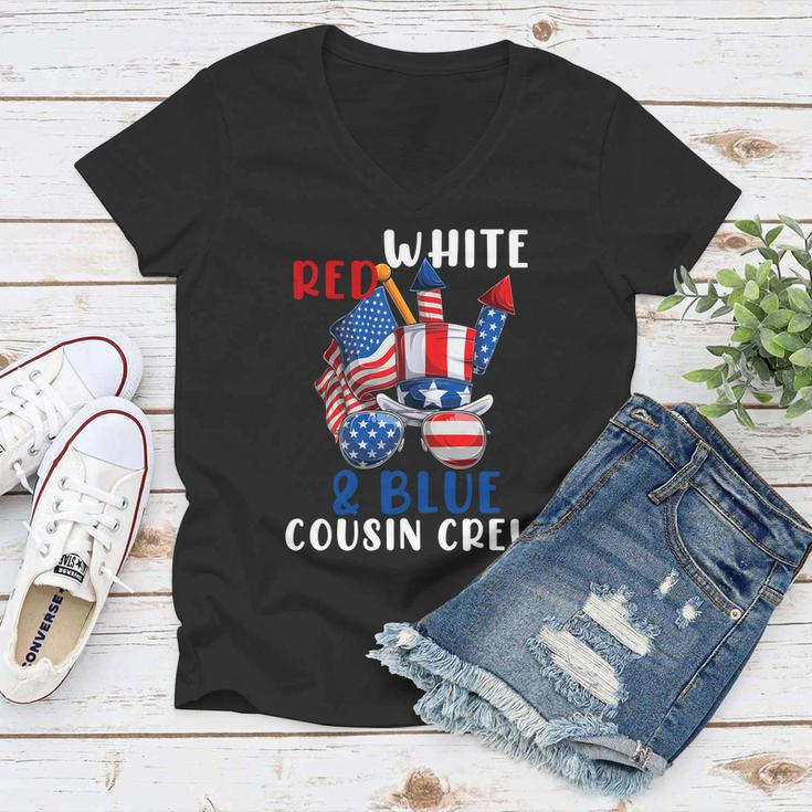 Red White And Blue Cousin Crew 2022 Meaningful Gift Cousin Crew 4Th Of July Cu Women V-Neck T-Shirt