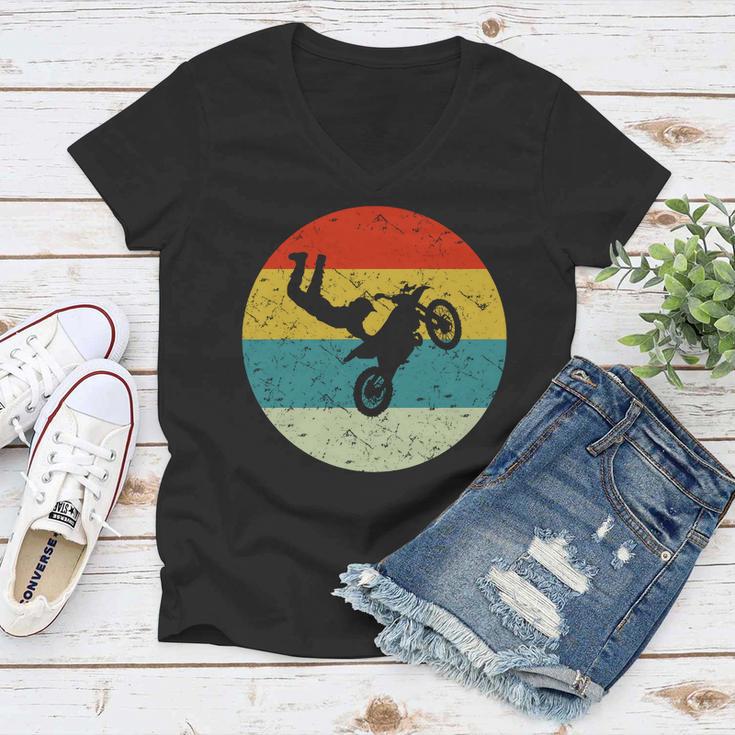 Retro Vintage Motorbike Women V-Neck T-Shirt