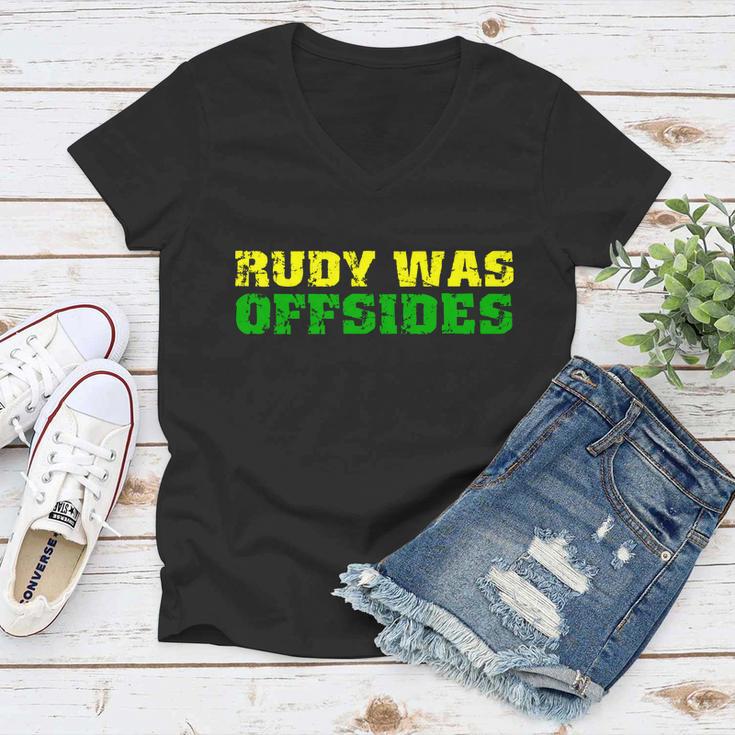 Rudy Was Offsides Tshirt Women V-Neck T-Shirt