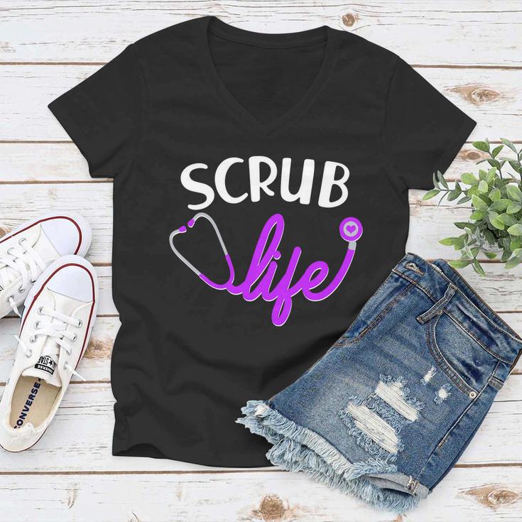 Scrub Life Stethoscope Tshirt Women V-Neck T-Shirt