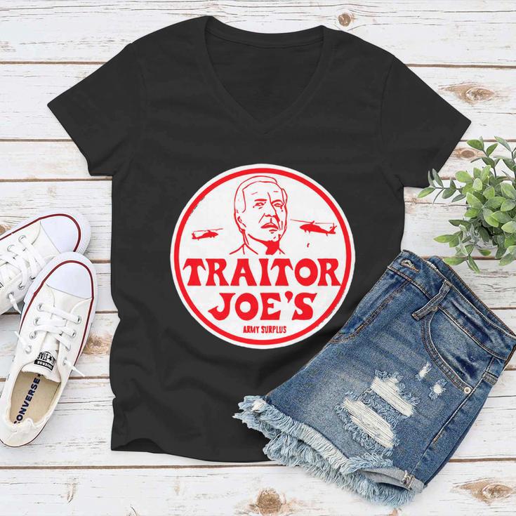 Traitor Joes Funny Women V-Neck T-Shirt