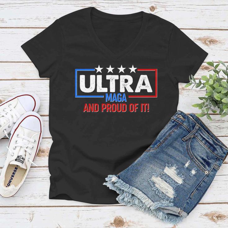 Ultra Maga And Proud Of It V3 Women V-Neck T-Shirt