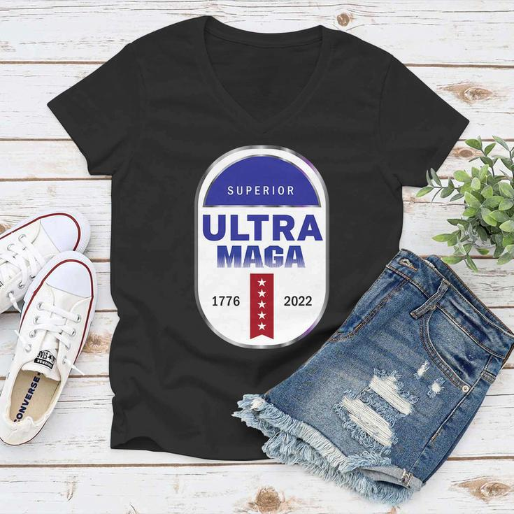 Ultra Maga Design Tshirt Women V-Neck T-Shirt