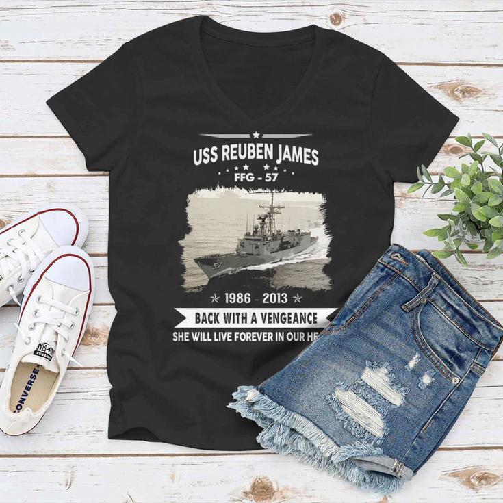 Uss Reuben James Ffg Women V-Neck T-Shirt