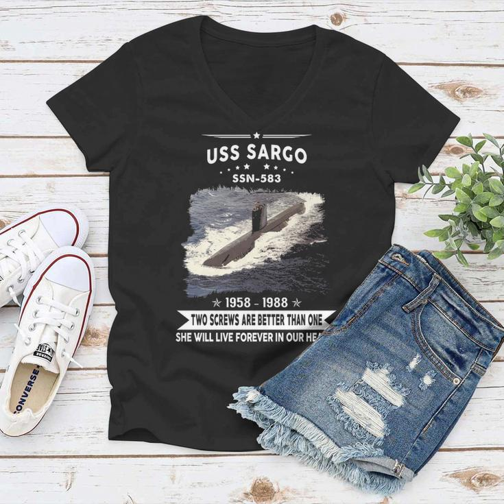 Uss Sargo Ssn Women V-Neck T-Shirt