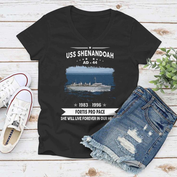 Uss Shenandoah Ad Women V-Neck T-Shirt