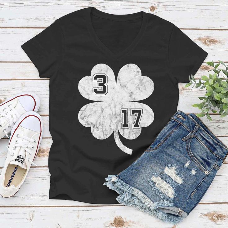 Vintage 317 Irish Clover Tshirt Women V-Neck T-Shirt