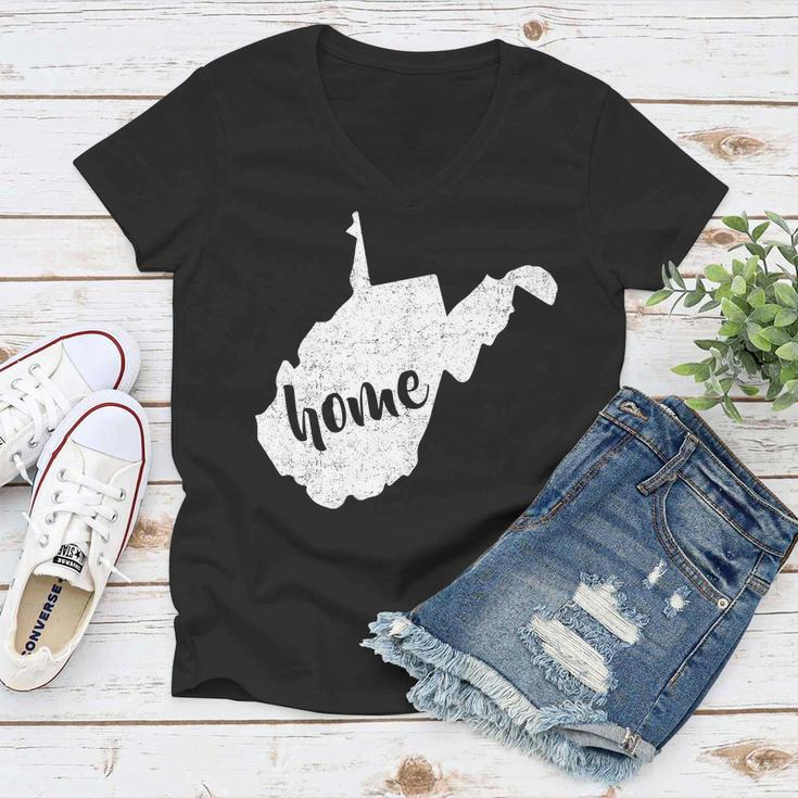 West Virginia Home State Women V-Neck T-Shirt