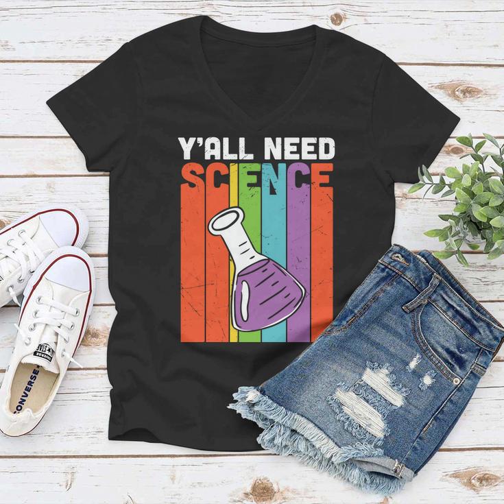 Y’All Need Science Chemistry Teacher Graphic Plus Size Shirt For Teacher Female Women V-Neck T-Shirt