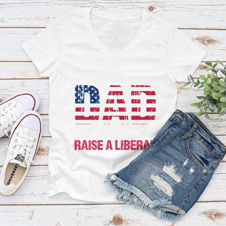 Conservative Dad Trying Not To Raise A Liberal Tshirt Women V-Neck T-Shirt