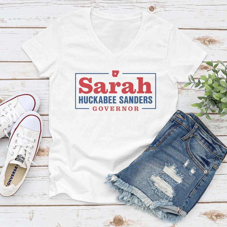 Sarah Huckabee Sanders Governor V2 Women V-Neck T-Shirt