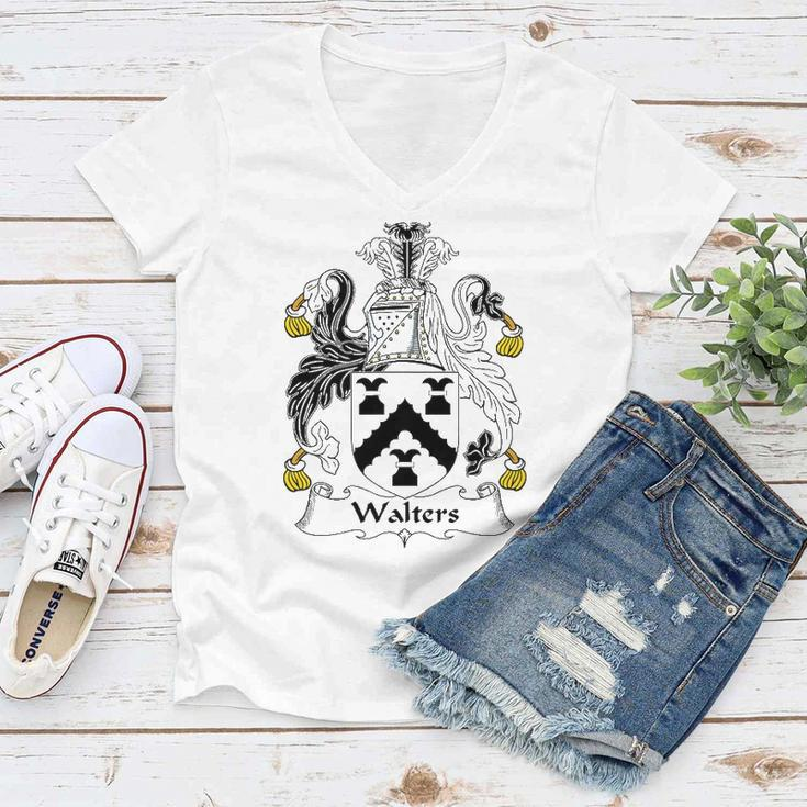 Walters Coat Of Arms &8211 Family Crest Women V-Neck T-Shirt