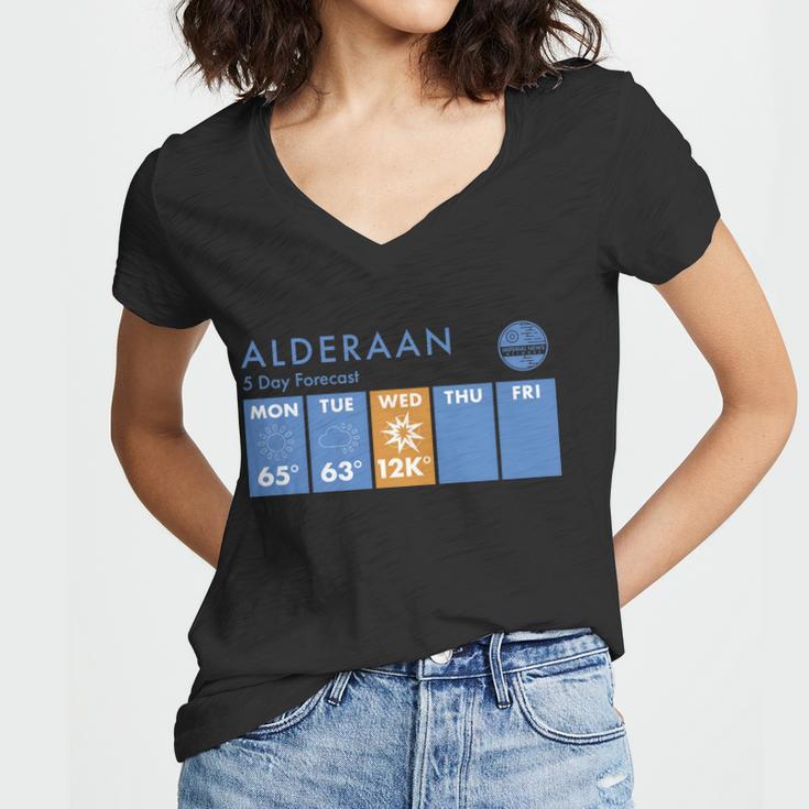 Alderaan 5 Day Forecast Tshirt Women V-Neck T-Shirt