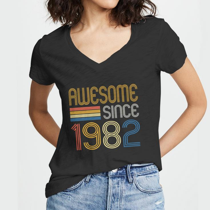 Awesome Since 1982 40Th Birthday V2 Women V-Neck T-Shirt