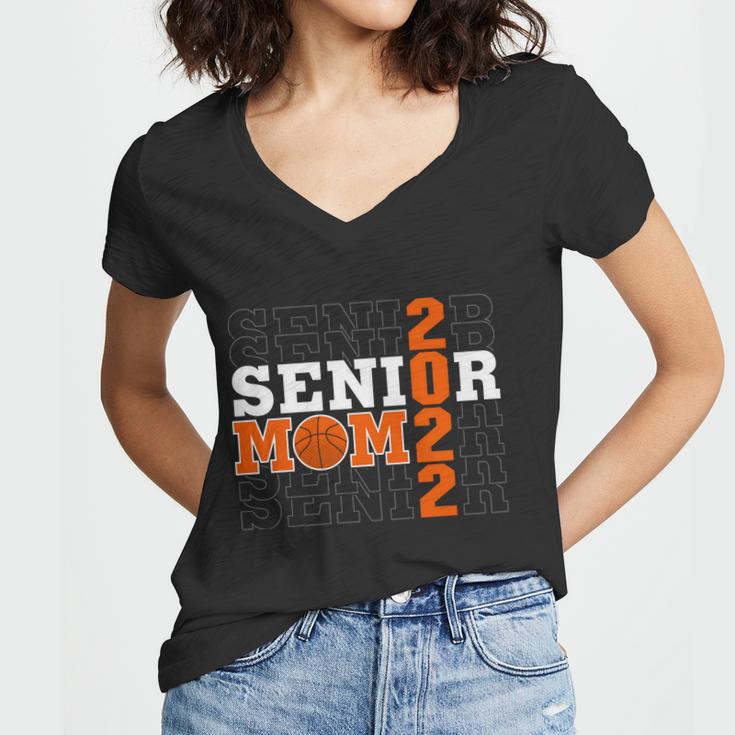 Basketball Senior Mom Class Of 2022 Basketball Lover Basketball Mom Women V-Neck T-Shirt